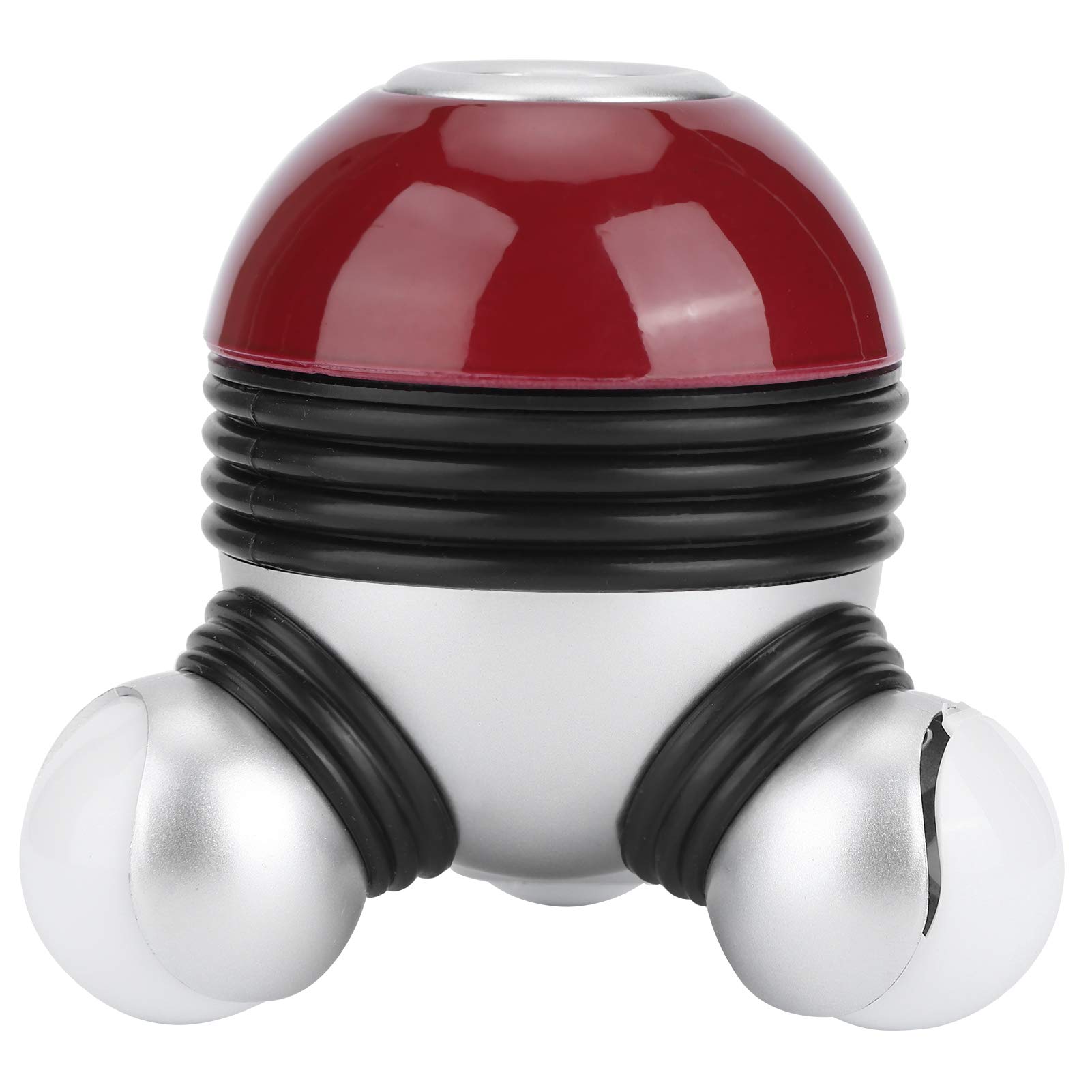 Mini-masażer do ciała Przenośny masażer ręczny wibracyjny masażer ciała z świetlnym diodami LED do łagodzenia bólu głowy, szyi i nóg (czerwony)
