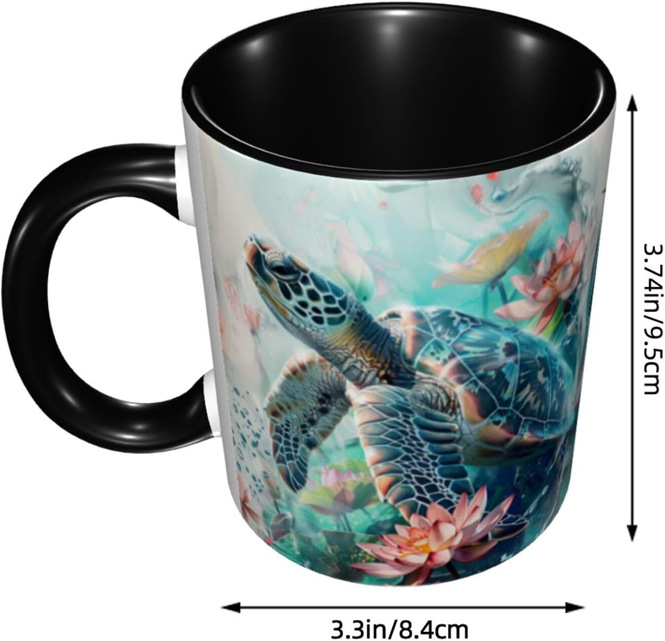 Sea Turtle Coffee Mug 11 OZ Cute Tea Cup Funny Coffee Cups for Women Microwave Safe - Image 3