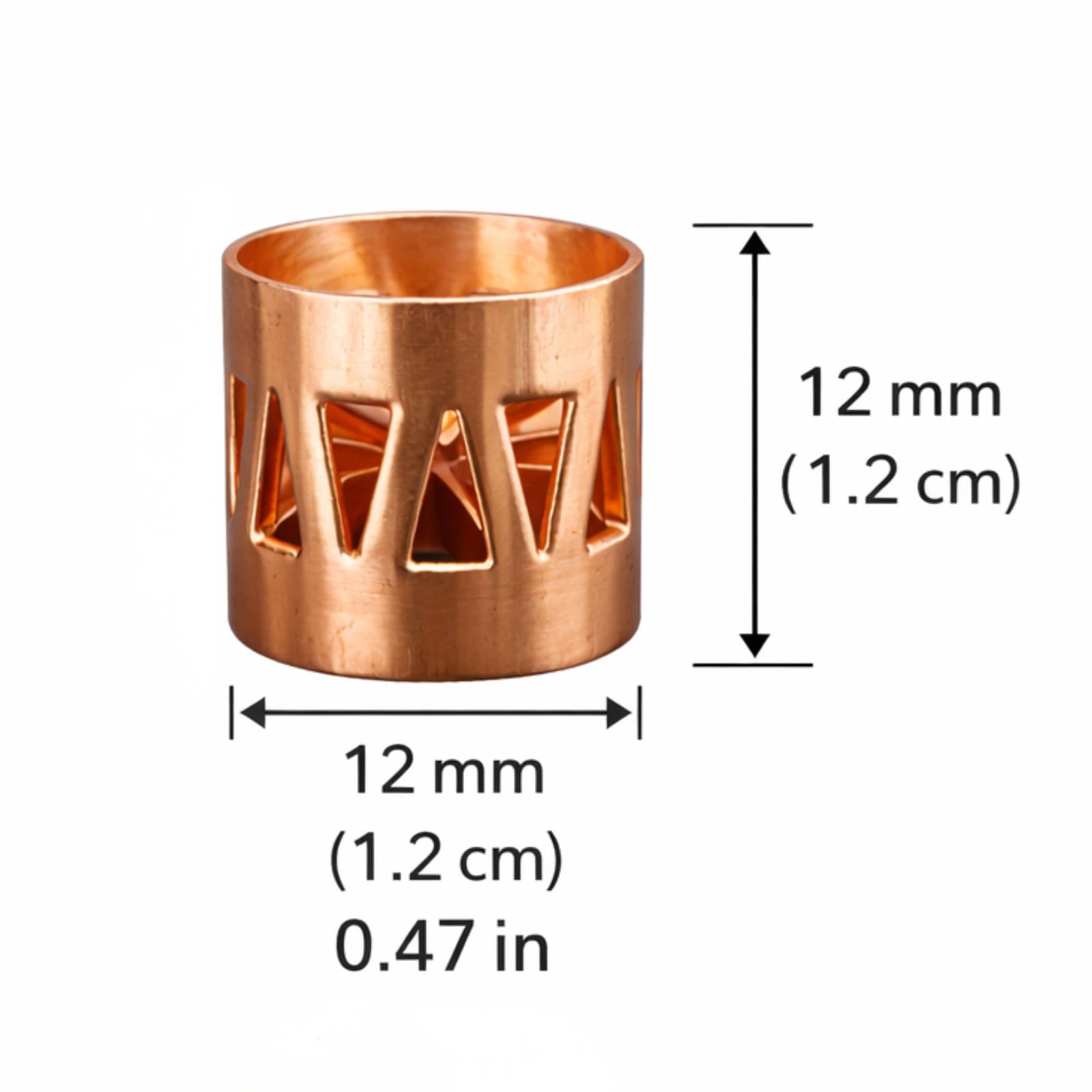 AlcoFermBrew Kupfer Bialecki Ringe 12mm 1,2L – Pall Ringe SPP Packung Spiral Prismatische Verpackung