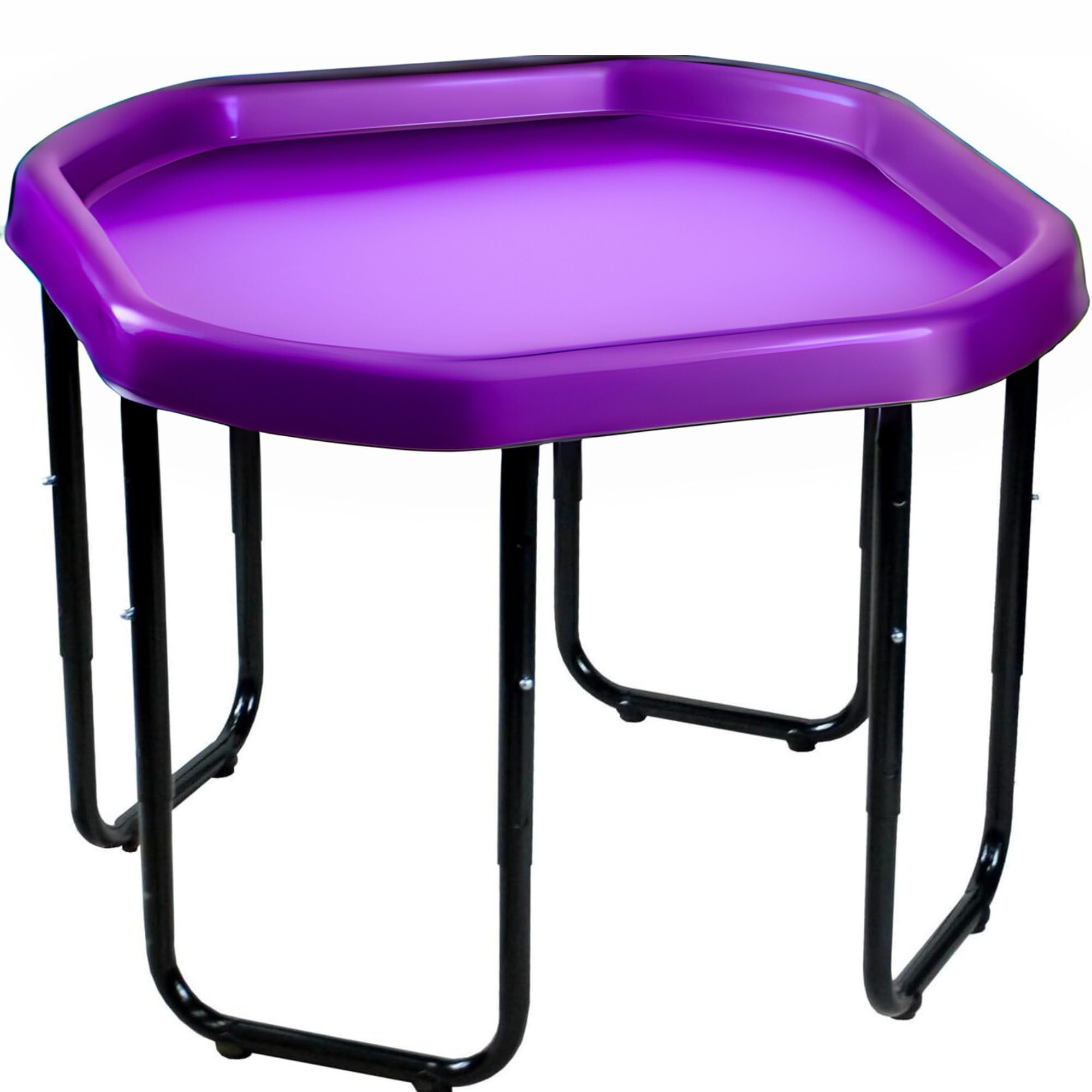 OptiProducts Kids Mixing Play Tray 70cm with Height Adjustable Stand (SMALL) Sensory Activity Table for Sand, Water, Mud & Messy Play | Indoor & Outdoor Use - PURPLE
