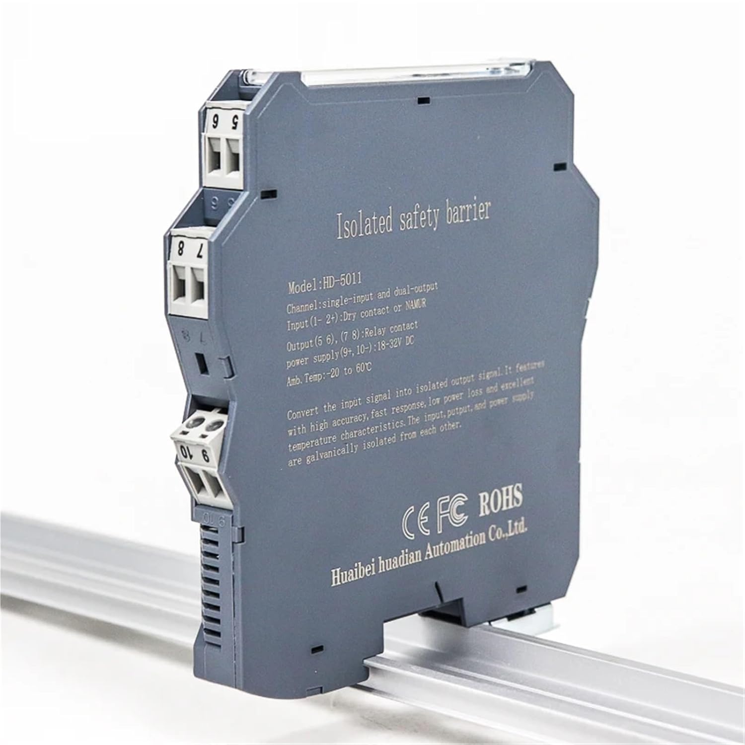 Analog Single/Dual Channel 4-20mA Input Output Intrinsically Safety Barrier(1In1Out)