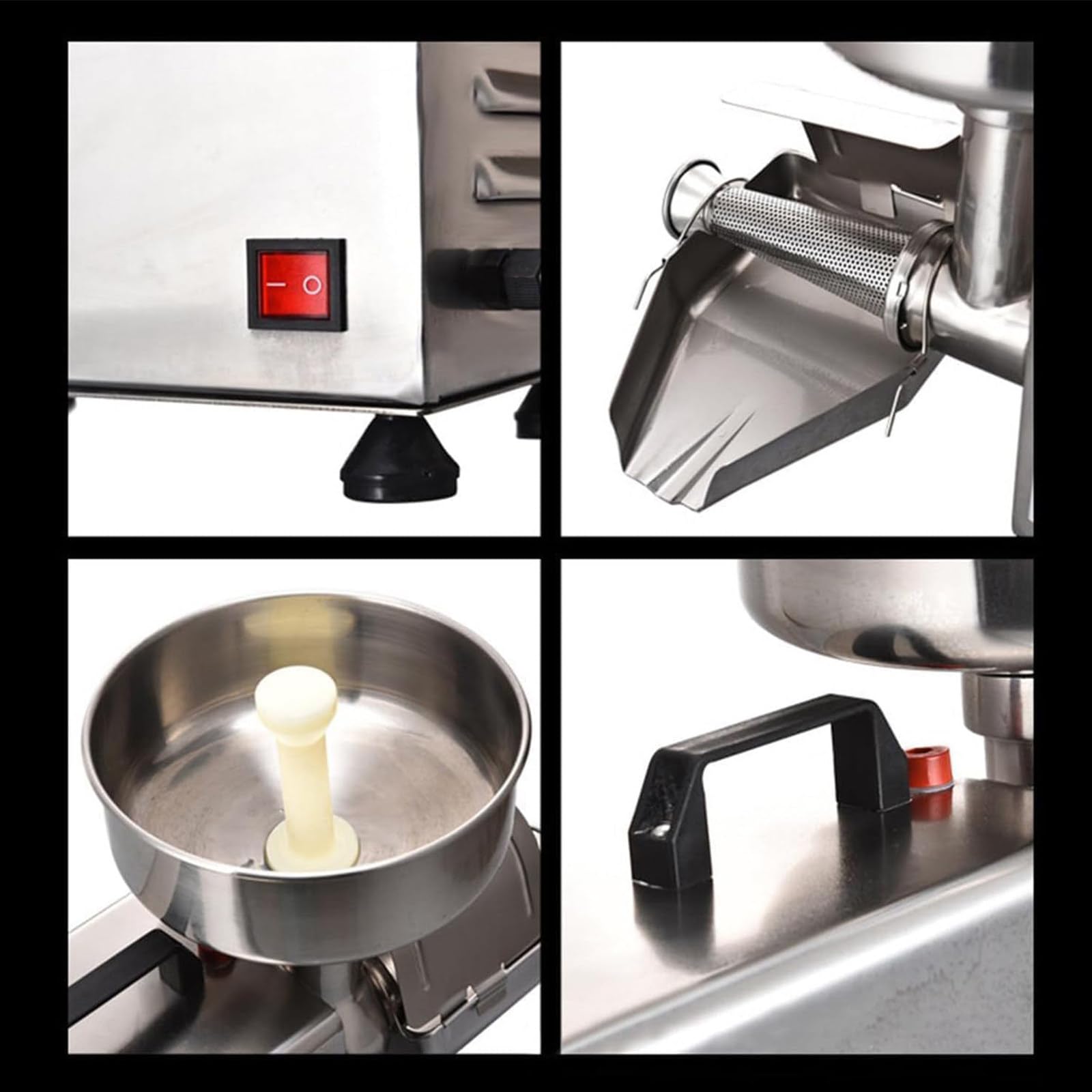 Kommerzielle Elektrische Tomatenpresse,450 W Elektrisches Tomatensieb,90–160 Kg/H Edelstahl-Tomatenpresse,Automatisches Tomatensieb,Für Saucenbereiter Für Erdbeeren,220V