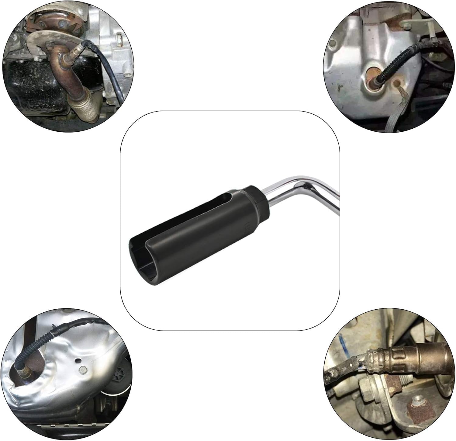 Hetkrishi Oxygen Sensor Socket With Side Wire Cutout ½” SD By 7/8” Fits All Vehicle O2 Removal & Installation Wrench Sleeve Replacement, Universal High Torque Repair Tool For Cars Trucks (22mm) 3