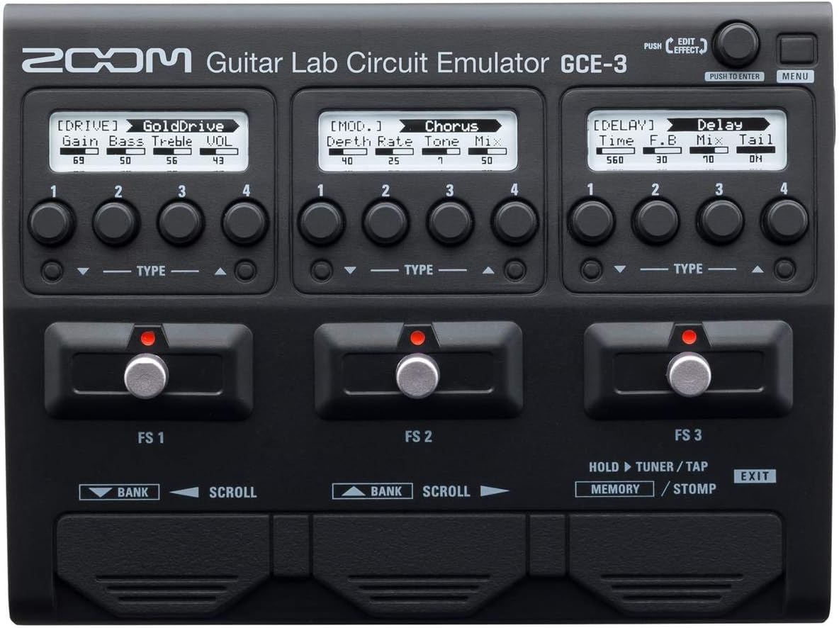 Zoom GCE-3 Compact USB Audio Interface for Emulation of Zoom Effects Processors using Guitar Lab Software