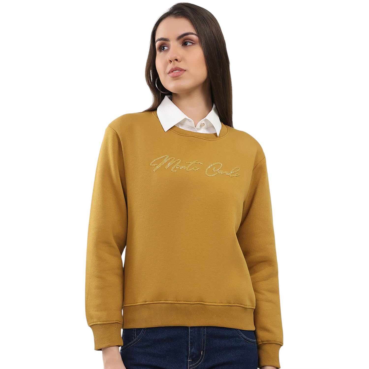 monte carlo Women Regular Fit Printed Round Neck Pull On Full Sleeve Winter Sweatshirt|Warm and Comfortable Sweatshirt | Winter wear Sweatshirt for Women's (Pack of 1)-picture-41