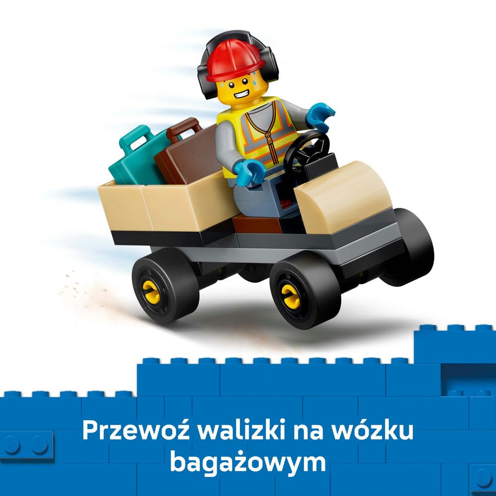 LEGO City Samolot pasażerski 60492 | Samolot dla dzieci 4+, zestaw klocków konstrukcyjnych, prezent dla chłopca i dziewczynki, łatwe budowanie, 118 elementów