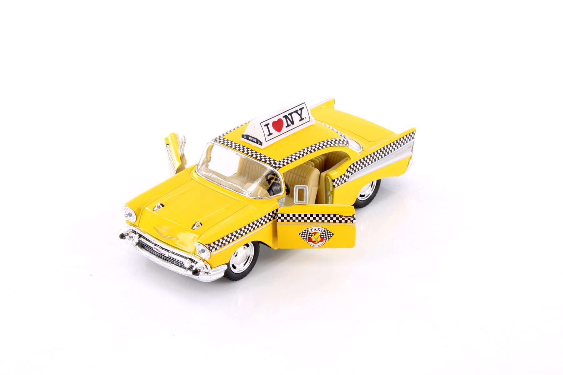 Amazon.com: I Love New York 1957 Yellow Chevy Bel Air Taxicab