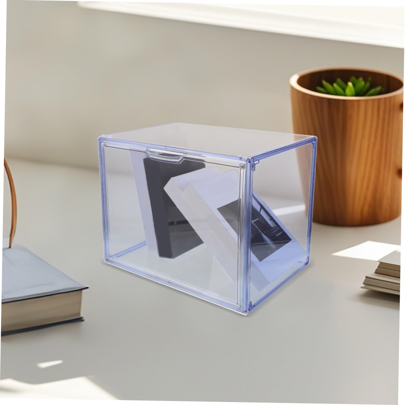 Caja Organizadora Transparente Apilable 2x10 para 14 6x10 , 6 Libros Pet