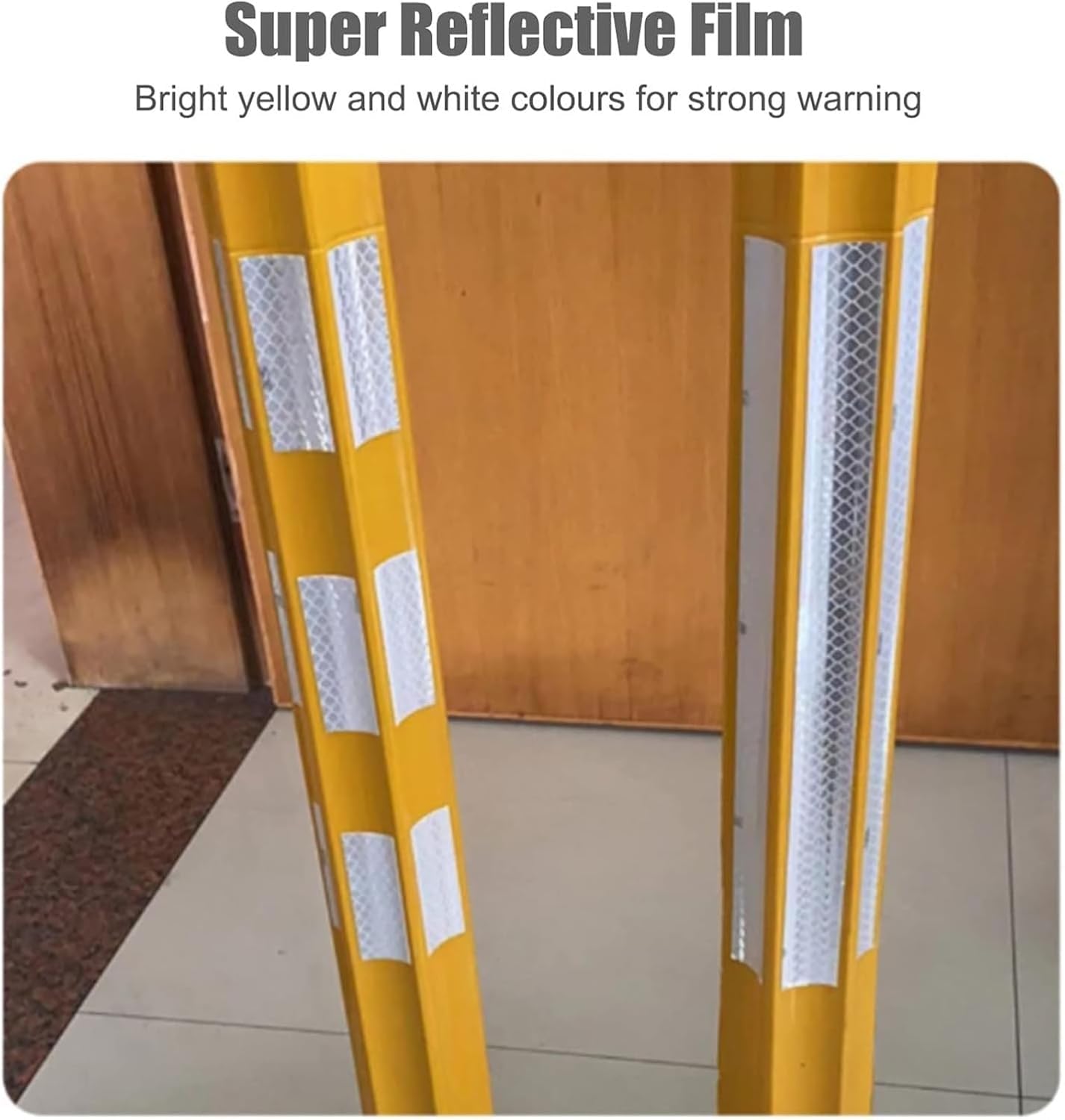 Conos Reflectantes de Seguridad Vial, 2 Postes delimitadores de plástico con Collares Reflectantes para Garaje doméstico, decoración de Calles, Zonas sensibles al tráfico,