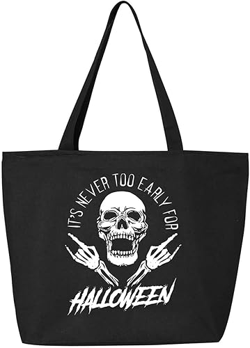 It's Never Too Early for Halloween Trick or Treat - Bolsa de lona pesada con cremallera reutilizable