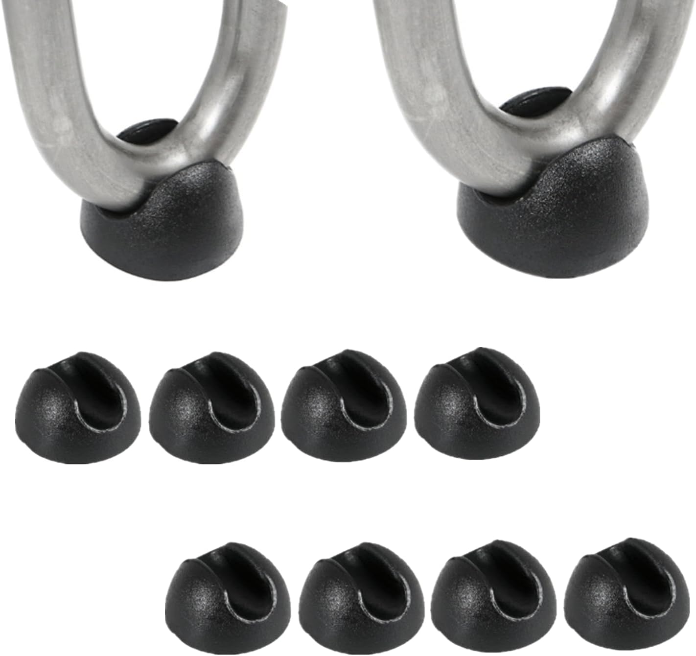 8 Pcs Hairpin Leg Protectors - Rubber Feet for 3/8"-1/2" Rods, Non Slip Floor Protectors for Chairs & Tables at Home, Office​