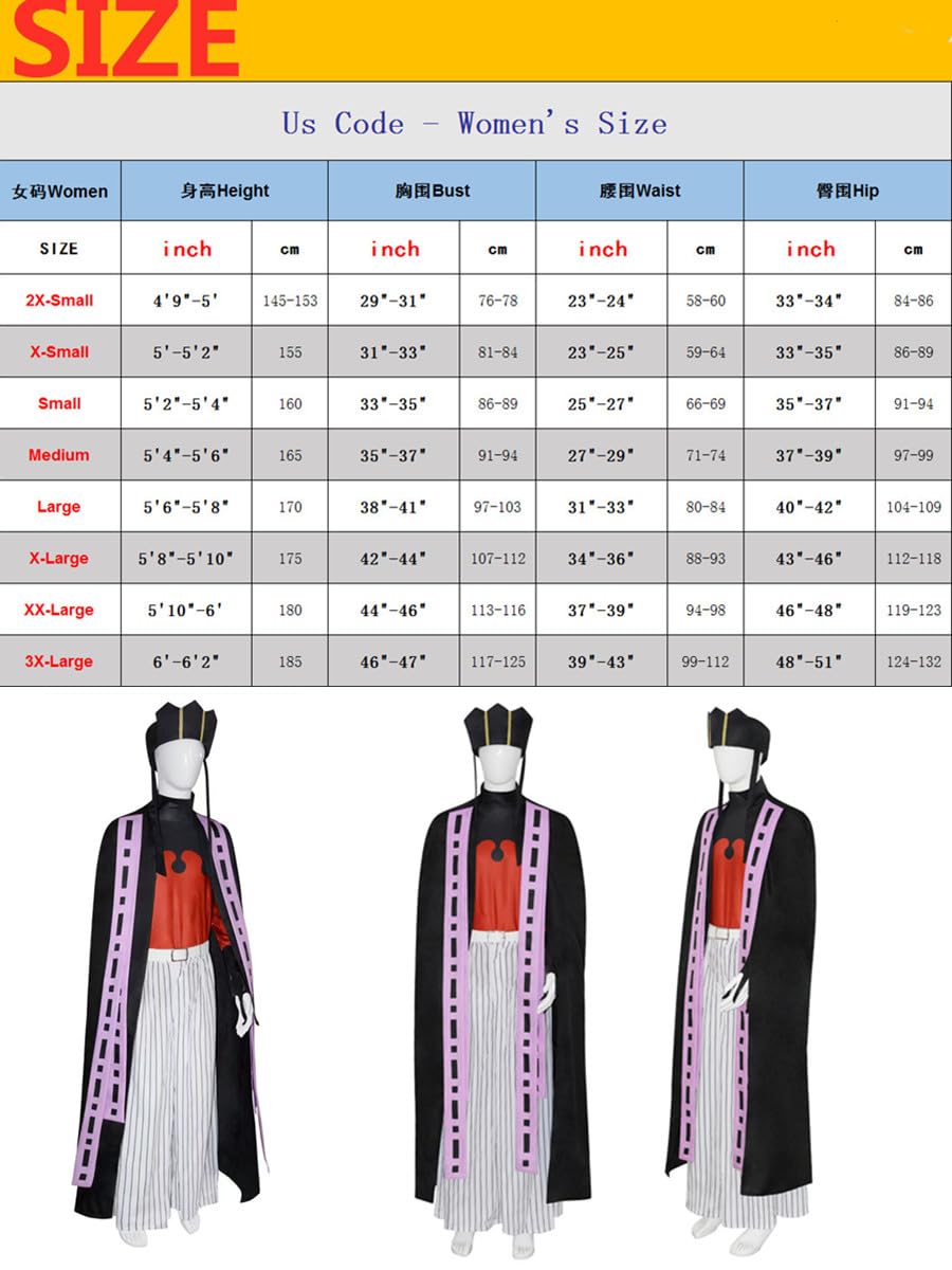 Disfraz de anime para hombre, talla de EE. UU., traje de fiesta (2XS)
