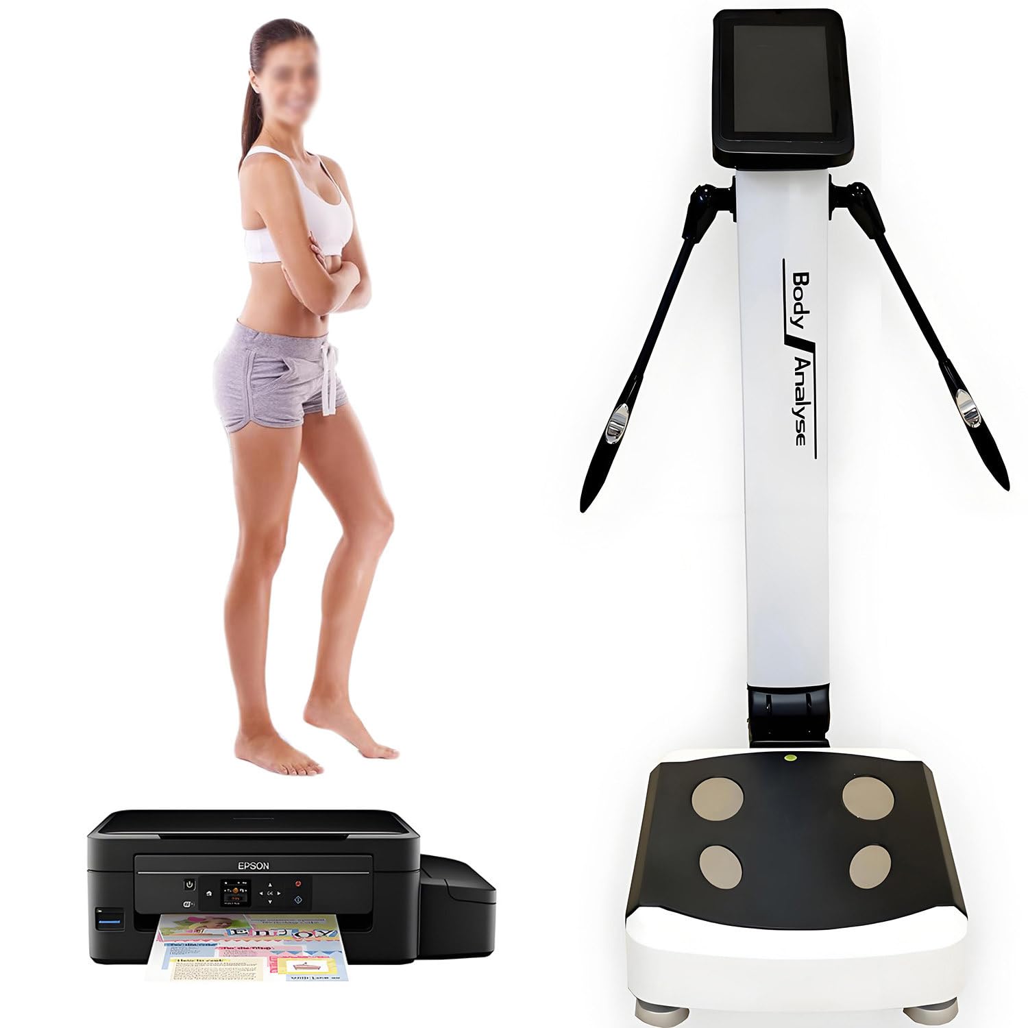 Scanner professionale per il monitoraggio della salute, analizzatore di grasso, scanner per la composizione corporea, strumento di monitoraggio, sincronizzazione WiFi, stampa in tempo reale