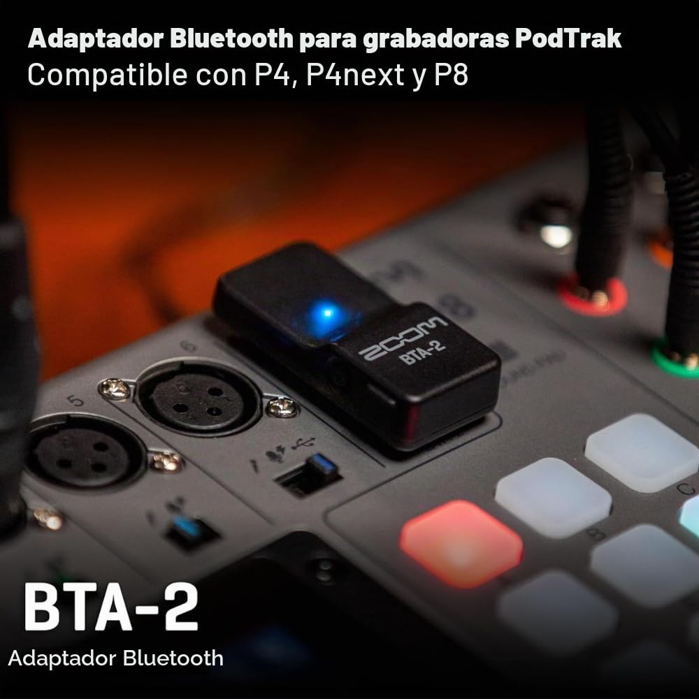 Zoom - BTA-2 - Adaptador de audio Bluetooth para Zoom P4 y P8