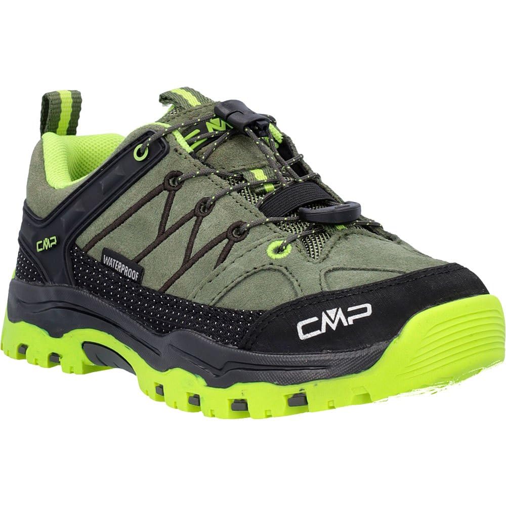 CMP Kids Rigel Low Trekking Shoes Wp Unisex Kinder Trekking-Schuhe, Kaki Acid, 37 EU