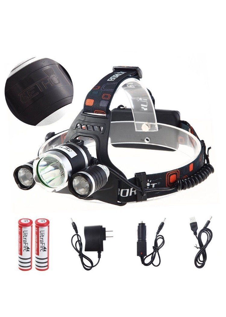 5000Lumen Headlamp 4 Mode Headlight T6 2*XPE LED Head Lamp Led Rechargeable Hunting Spotlight