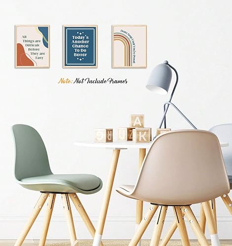 Miniatura 4 de YIMEHDAN Morden - Impresión artística de pared con frase positiva bohemia, psicología, obra de arte educativa para aula, dormitorio, oficina (juego