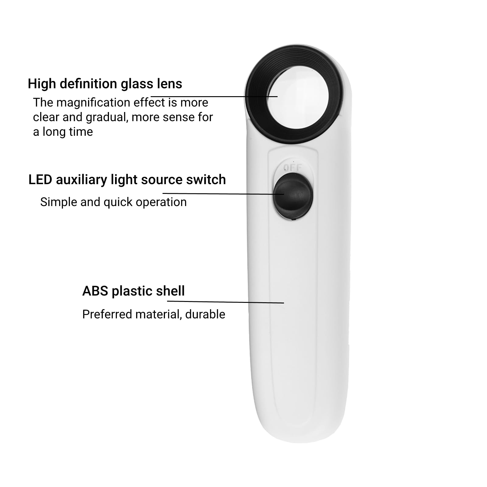 REIZEN 8X Non-Illuminated Stand Magnifier