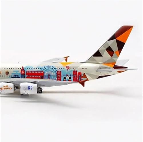 Miniatura 7 de Scale Airplane Model 1400 for Eithad Airlines A380 A6-APC Planes Model Alloy Aircraft Model Suitable for Collection Exquisite Collection Gift