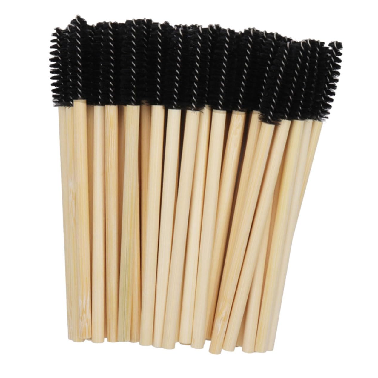 FOMIYES Spiral Brush Head Eyelash Brush Set 100pcs Disposable Mascara Eyebrow Wands Makeup Applicators Lash Supplies Small Convenient