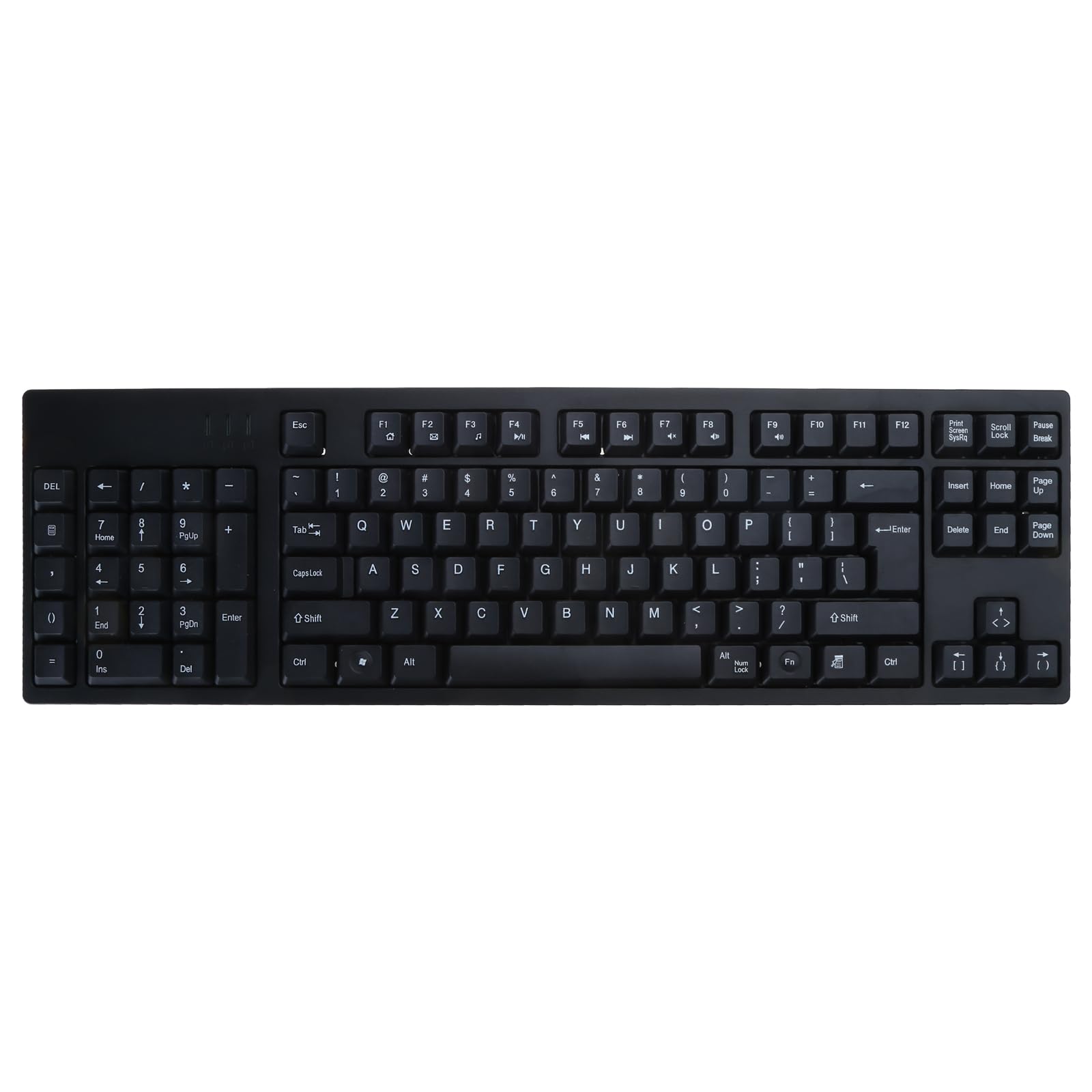 Teclado para zurdos para uso empresarial y de oficina, diseños ergonómicos, almohadilla numérica integrada, concentrador USB, cómodo funcionamiento Plug and Use Keyboard