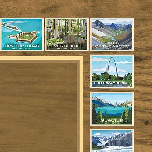 Miniatura 5 de Map Your Travels National Park Travel Quest - Póster de mapa para rascar | Incluye herramienta para rascar (16 x 28 pulgadas) ACTUALIZADO OTOÑO 2024