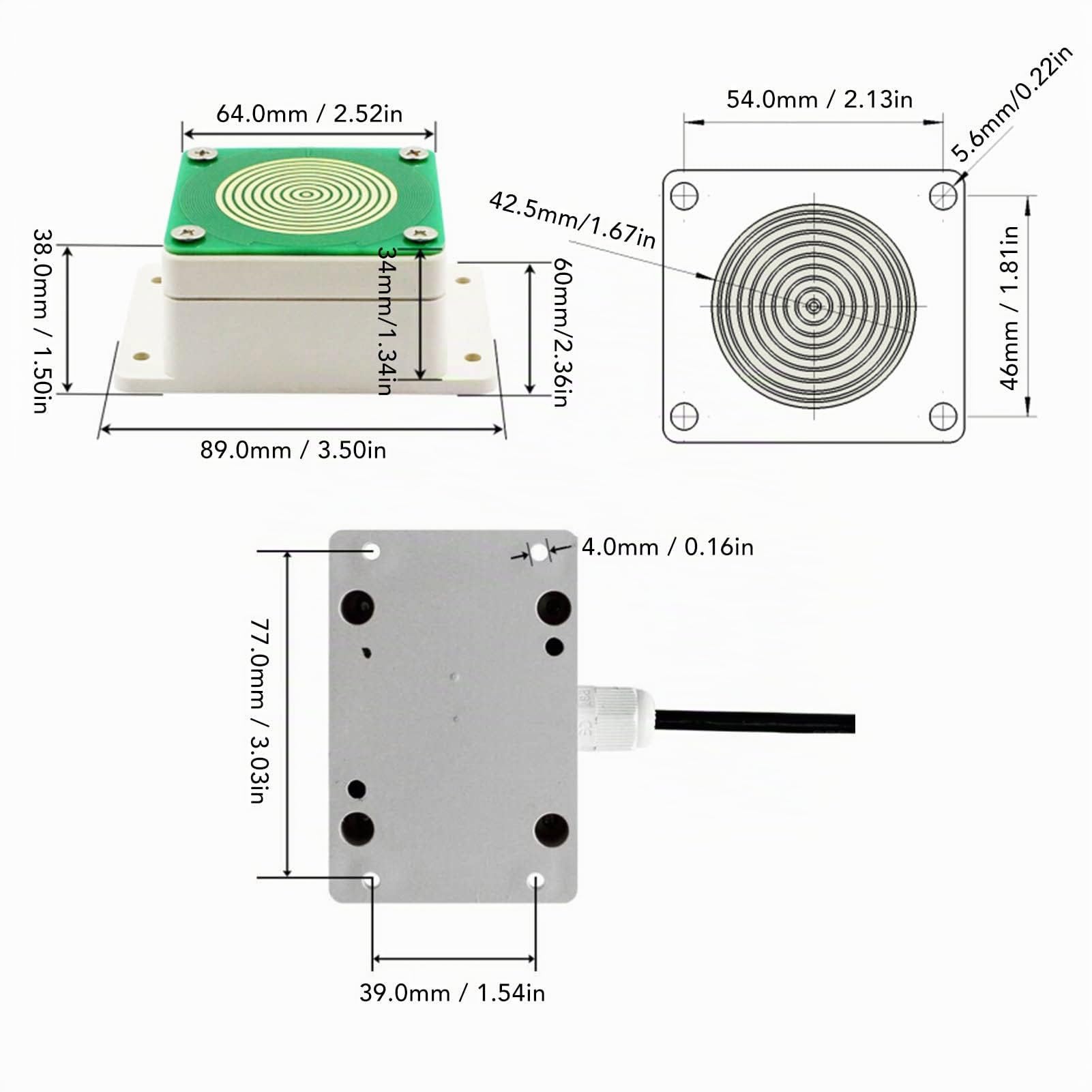 Sensor De Lluvia Y Nieve, Salida De Relé 485 Transmisor De Viento Y Lluvia Para Edificios De Acuicultura De Invernadero, Sensor Exterior Del Transmisor De Lluvia Y Nieve