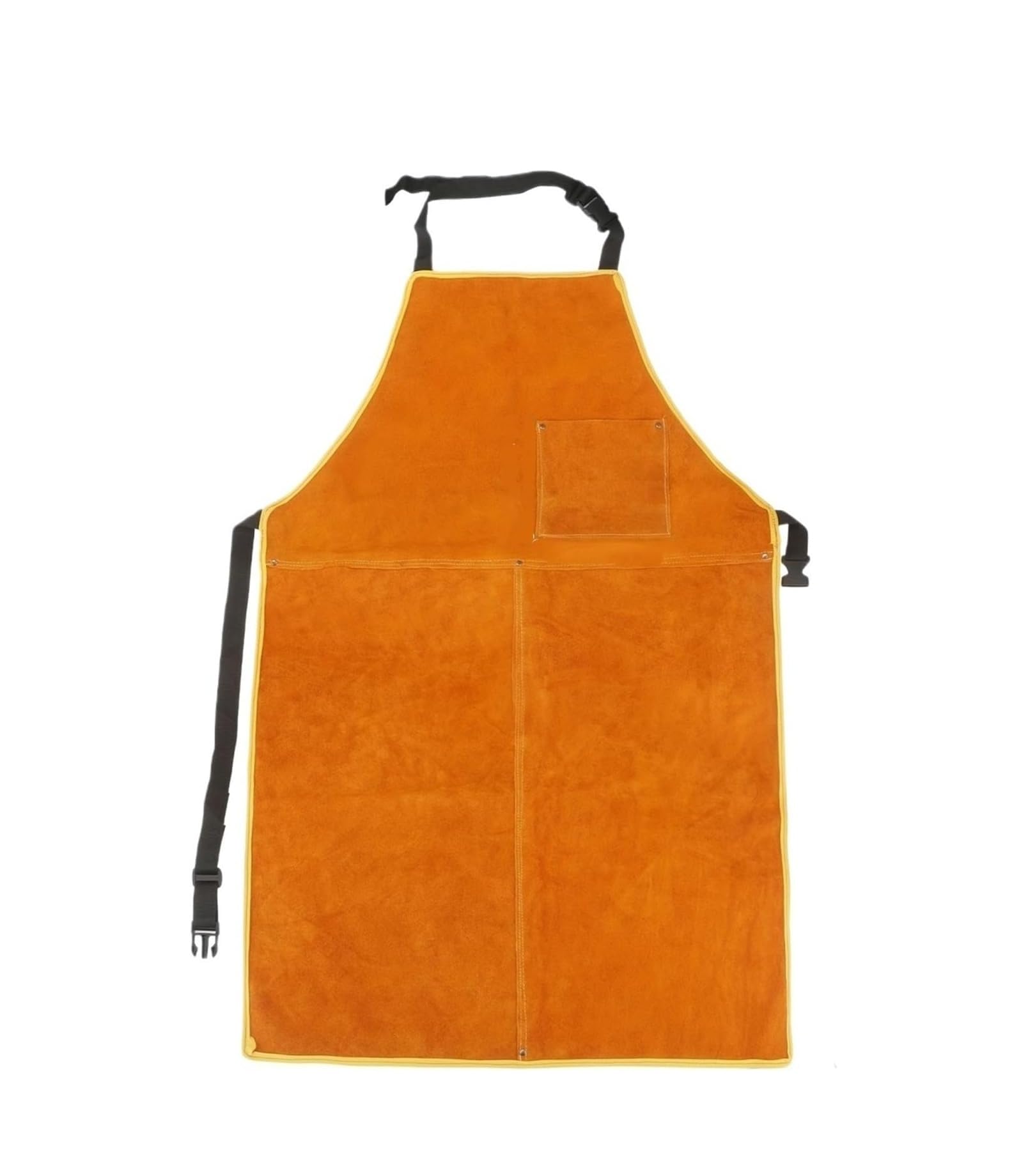 Delantal de soldadura de PU ajustable ignífugo marrón