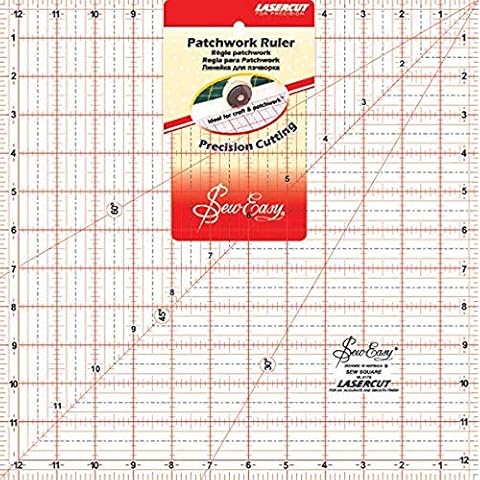 Sew Easy NL4178 Acrylic Quilting Ruler 12½ square Sewing/Patchwork/Papercraft Cover