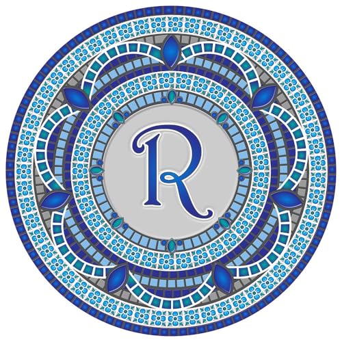 Custom Monogram Design Pool Mat - Decorative Pool Emblem, 29" - Letter R - Vinyl, Easy to Install and Remove