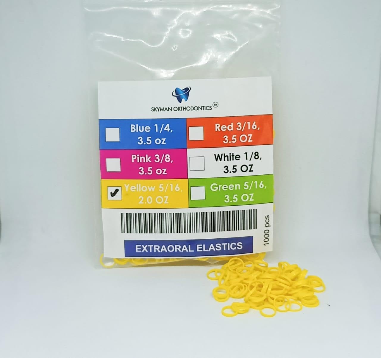 Skyman Orthodontics Intraoral Elastics (Yellow 5/16, 2.0 oz, 1000 Pcs) (B0DDTLQZKT) Amazon Price History, Amazon Price Tracker