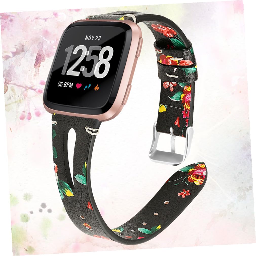 Gatuida 2piezas De Para Reloj Banda De Hebilla Metálica Compatible Diseño Floral Rojo Para y Ocasiones Especiales