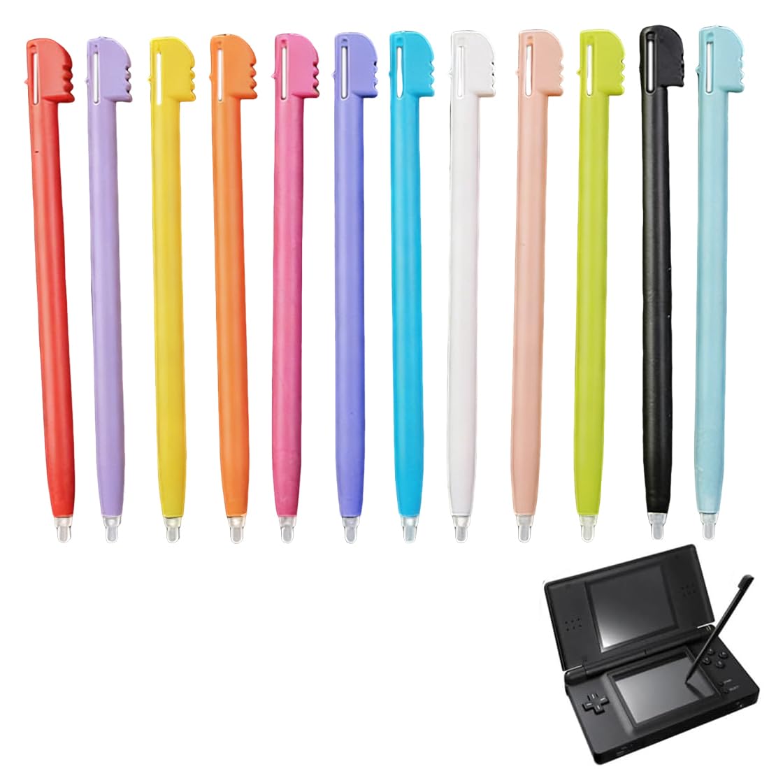 JYXNU 12Pezzi Penna Touch, Pennini per Touch Screen, penne per 3DS Lite, DSL, NDSL, pennino capacitivo ad alta precisione, durevoli e compatibili, per gaming Punta in Plastica per Precisione e Durata - 2