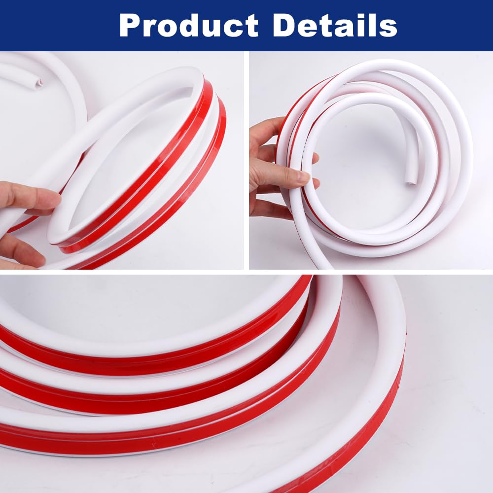 Cache Câble Sol, Goulotte Passe Câble Petit Flexible 1m PVC, Cache Câble Mural Blanc Auto Adhésif Demi Rond, Pour Les Cordons Mur-Plancher Afin D'éviter Les RisquesTtrébuchement