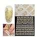 Warm Girl 108Pcs 3D Goldn Flower Nail Art Stickers Decals Stamping DIY Nail Decoration Tools
