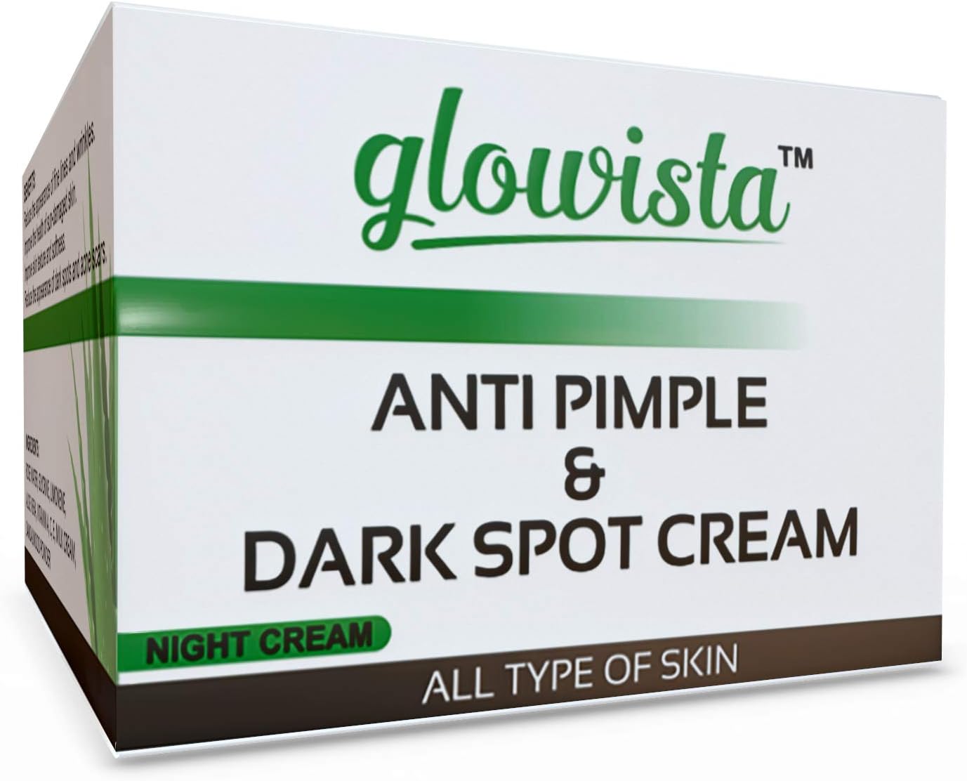 glowista™ Anti Pimple And Dark Spot Removal | Acne Treatment Face Cream With Neem, & Aloe Vera For Men And Women 25g.