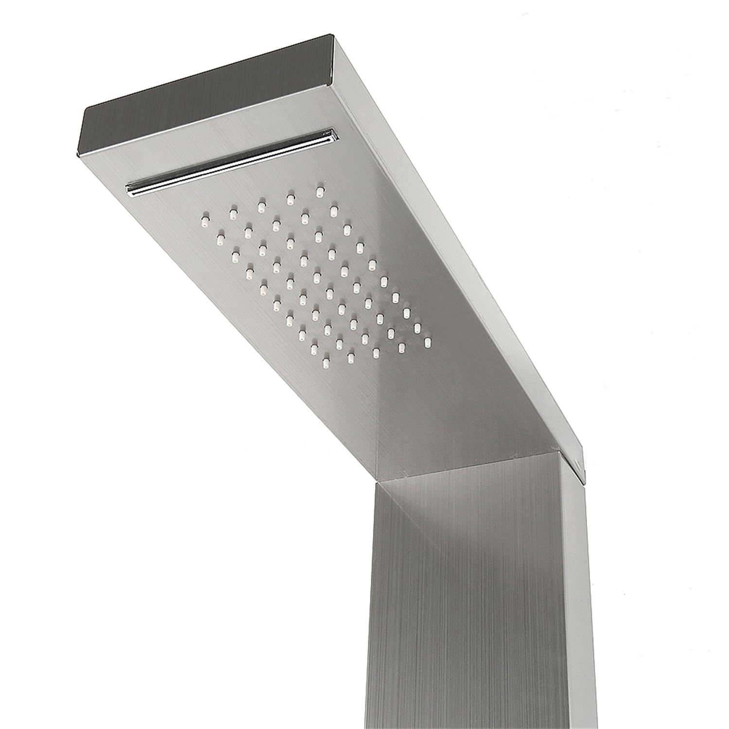 MUL-BOUTICA Columna de Ducha Hidromasaje Termostática Ajustable Con Temperatura y Flujo de Agua, Sistema Con Cascada (Plata-1,S2)