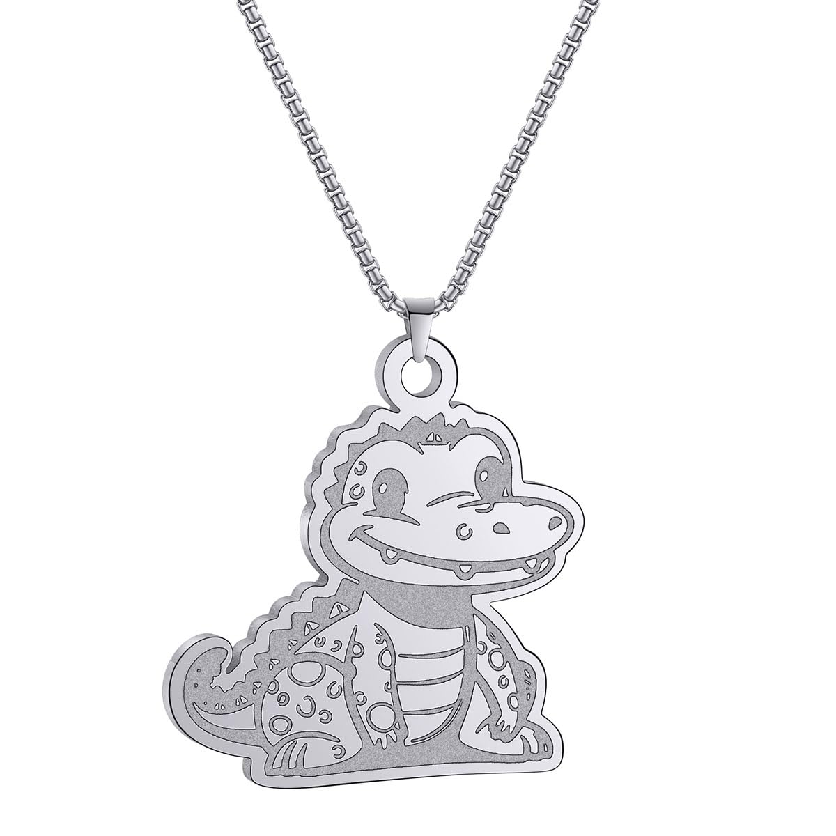 LUTAKU Krokodil-Halskette für Damen, Alligator-Anhänger, Cha