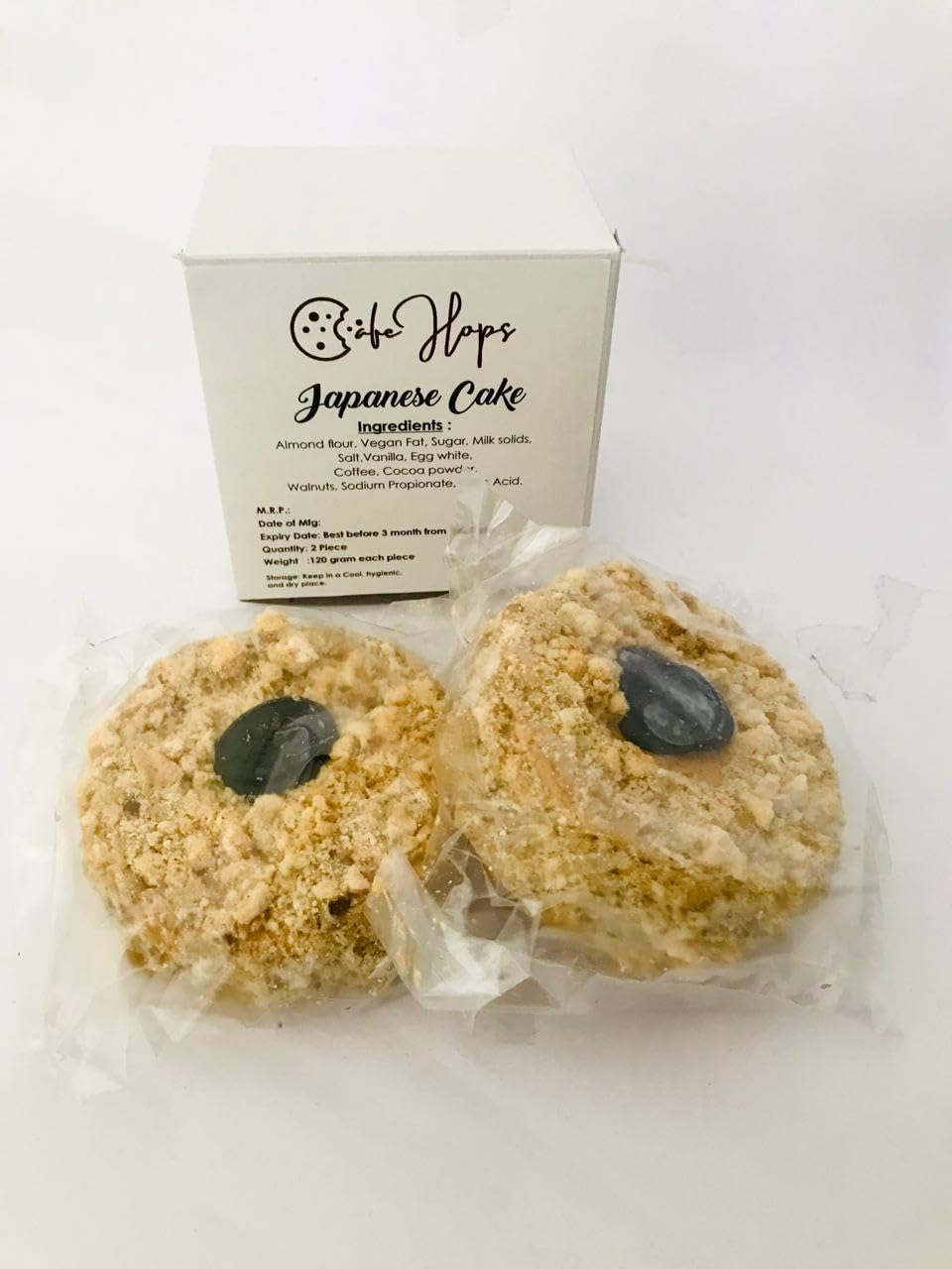 Cafe Hops: Japanese Cake with Coffee Filling | Pack of 2 Box | Each Box Contains 2 Piece | Total 4 Pieces (480 Gram) Japanese Cake | Each Piece weight 120 Gram | Round | Pastry Dessert-image-41