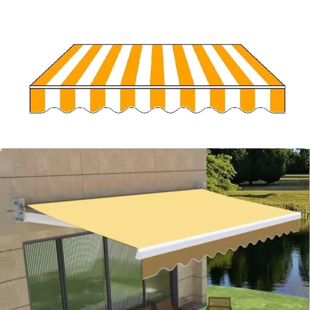 Cubierta de tela retráctil manual impermeable 2,5x1,5m para toldo exterior de patio