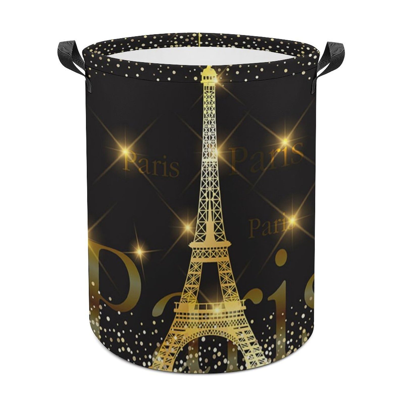 Lyfthologen Laundry Hamper, Paris Eiffel Tower France Laundry Basket, Washing Basket with Handle