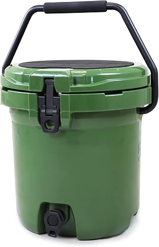 Xspec Enfriador de agua rotomoldeado de 5 galones, jarra y dispensador de agua, enfriador de pecho de hielo para exteriores de alto rendimiento,