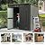 Gareinwuds 6x4ft Outdoor Storage Shed, Galvanized Steel Garden Shed with Sloping Roof, Lockable Double Doors and 16 Air Vents, Utility Tool Storage for Backyard Patio (No Floor)