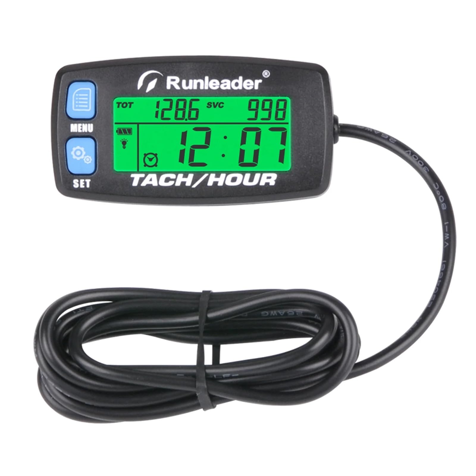 Tacómetro Odómetro Motocicleta Tacómetro con Alerta De RPM, Contador De Horas Reiniciable, Retroiluminado, Recordatorio De Mantenimiento para Motores De Gasolina, Motocicletas, Vehículos Todo Terreno