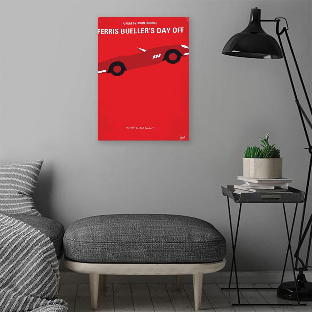 VERRE ART Printed Framed Canvas Painting for Home Decor Office Wall Studio Wall Living Room Decoration (14x22inch Wrapped) - My Ferris Bueller's day off