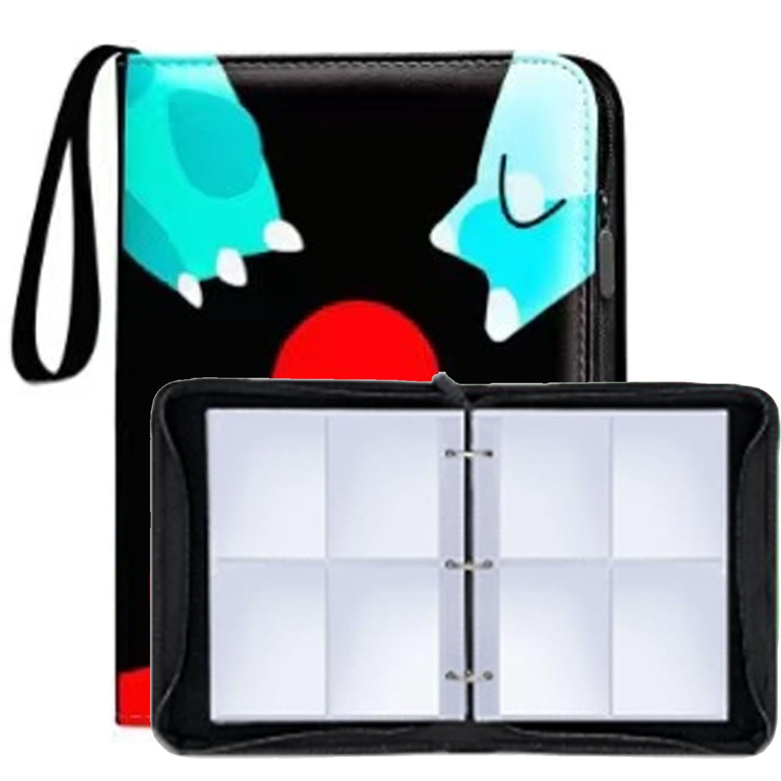 Trading Card Binder 4-Pocket PU Trading Card Album, 400 Pockets Card Album Folder, Waterproof Card Collection Folder Book, Zipper Cards Binder Album for MTG, TCG, Sports & Game Cards