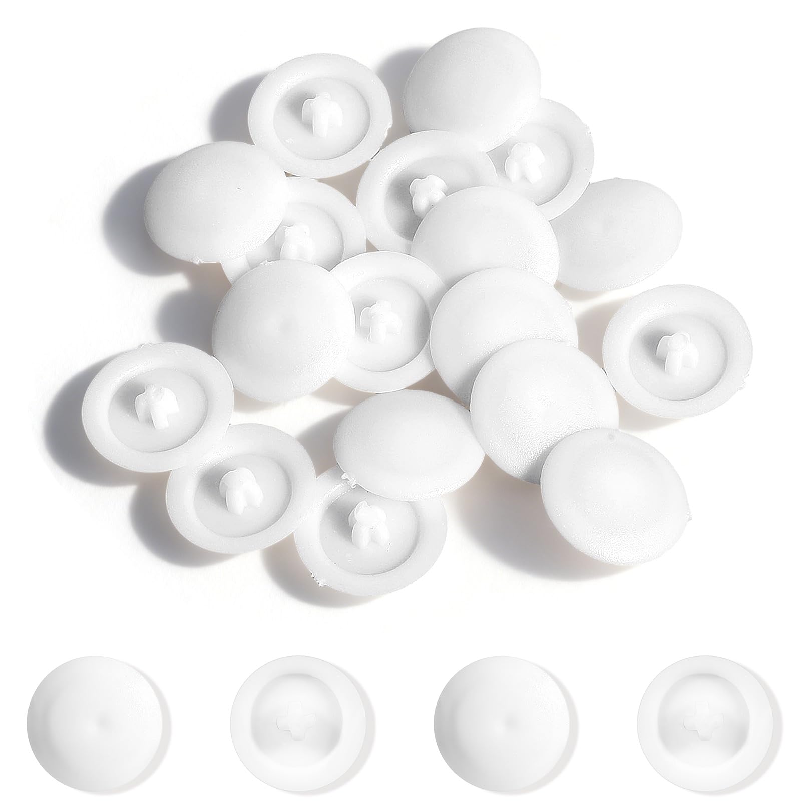 Photo 1 of 150 Pcs Screw Cap Covers, 12mm Screws Caps White Waterproof Self Tapping Cap Decorative Plastic Screws Caps for Diameter 7-8mm Self Tapping