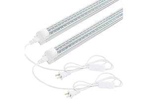 CNSUNWAY 2ft LED Shop Light, D-Shape, 24W 3100LM Super Bright, 24'' Linkable Utility 2 Pack