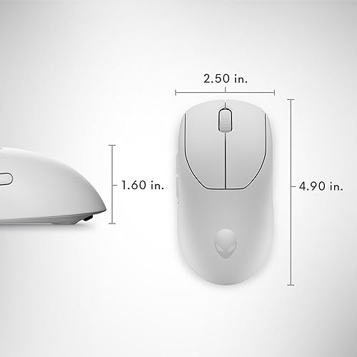 Miniatura 9 de Alienware Pro - Ratón inalámbrico para juegos - Conectividad inalámbrica de 2.4GHz/USB con cable, DPI ajustable, tecnología de sensor óptico, 6 Luz