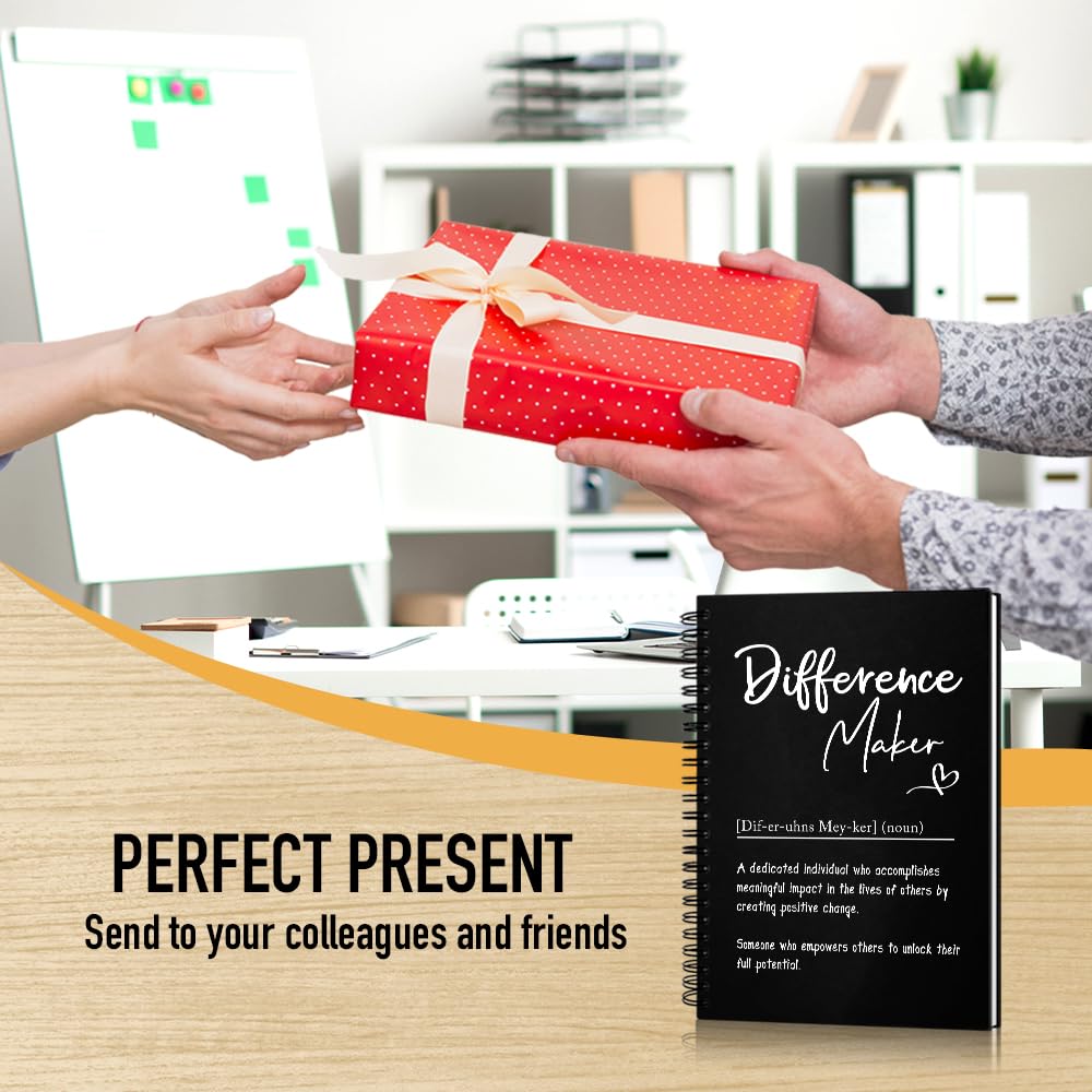 Msticey Difference Maker Definition 160 Blank Pages Hardcover Spiral Notebook, Thank You Gift for Coworker Teachers Boss Leader, Going Away Gift for Colleague, Appreciation Gift for Employee Mentor - Image 4